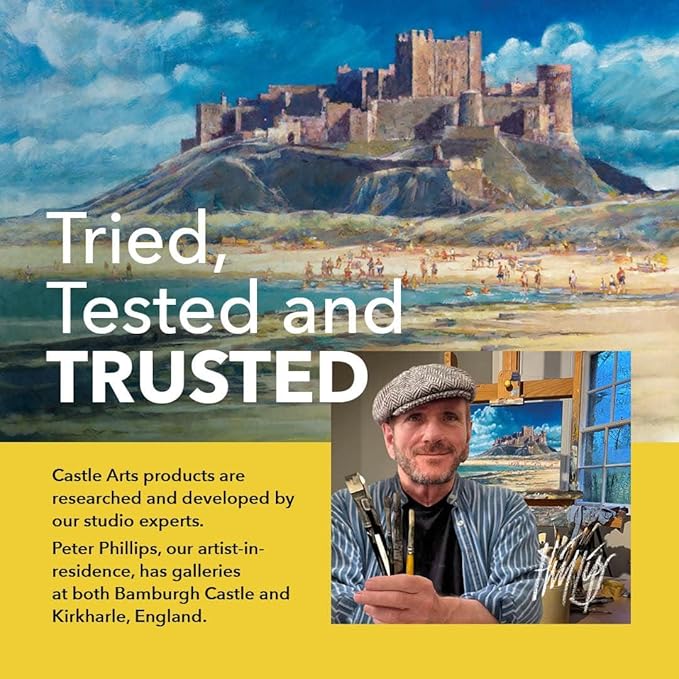 Castle Art Supplies Colored Pencils Set | 72 Premium Soft Core Colored Leads for Adult Artists | Organized in Presentation Tin Case