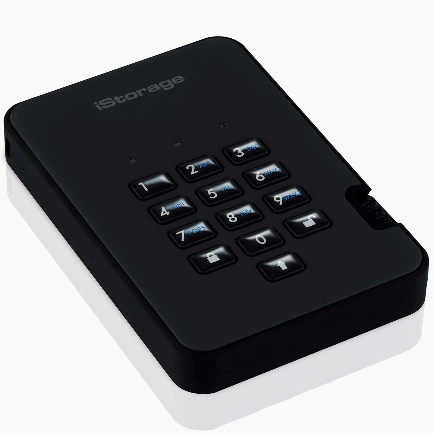 iStorage diskAshur2 HDD 1TB Black - Secure portable hard drive - Password protected - Dust & water resistant - Hardware Encryption