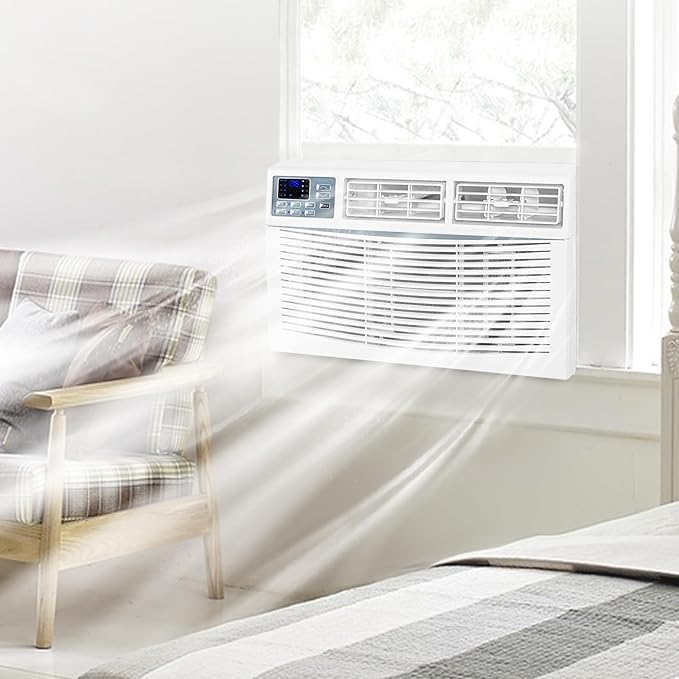 WiFi Enabled 8,000 BTU Window Air Conditioner, Smart Window AC Unit with Remote and Washable Filter, Energy Saving AC for Home, Bedroom, Cools up to 350 Sq. Ft