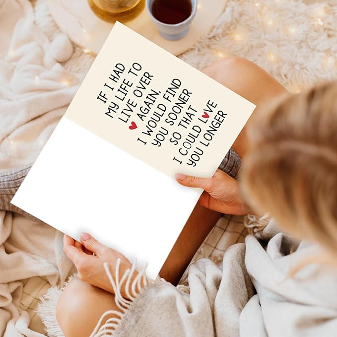 Romantic Valentines day or Birthday Card for Men Women Boyfriend Girlfriend, Funny Anniversary Card for Husband Wife