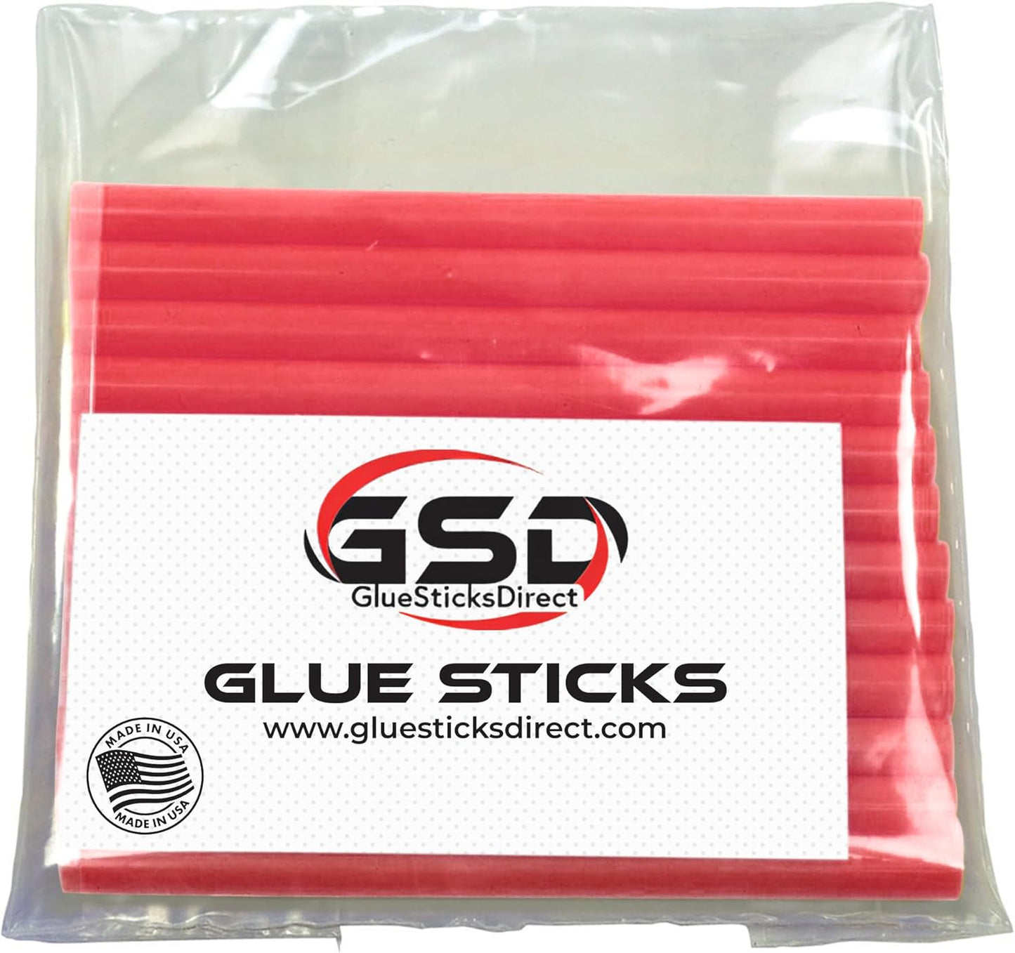 Mini Size Hot Melt Glue Sticks for Glue Gun - Bulk 4in Rubine Red Glue Sticks - Great for Art Craft Repairs & Compatible w/Most Glue Guns - 5/16" X 4" (24 Sticks) - Made in USA