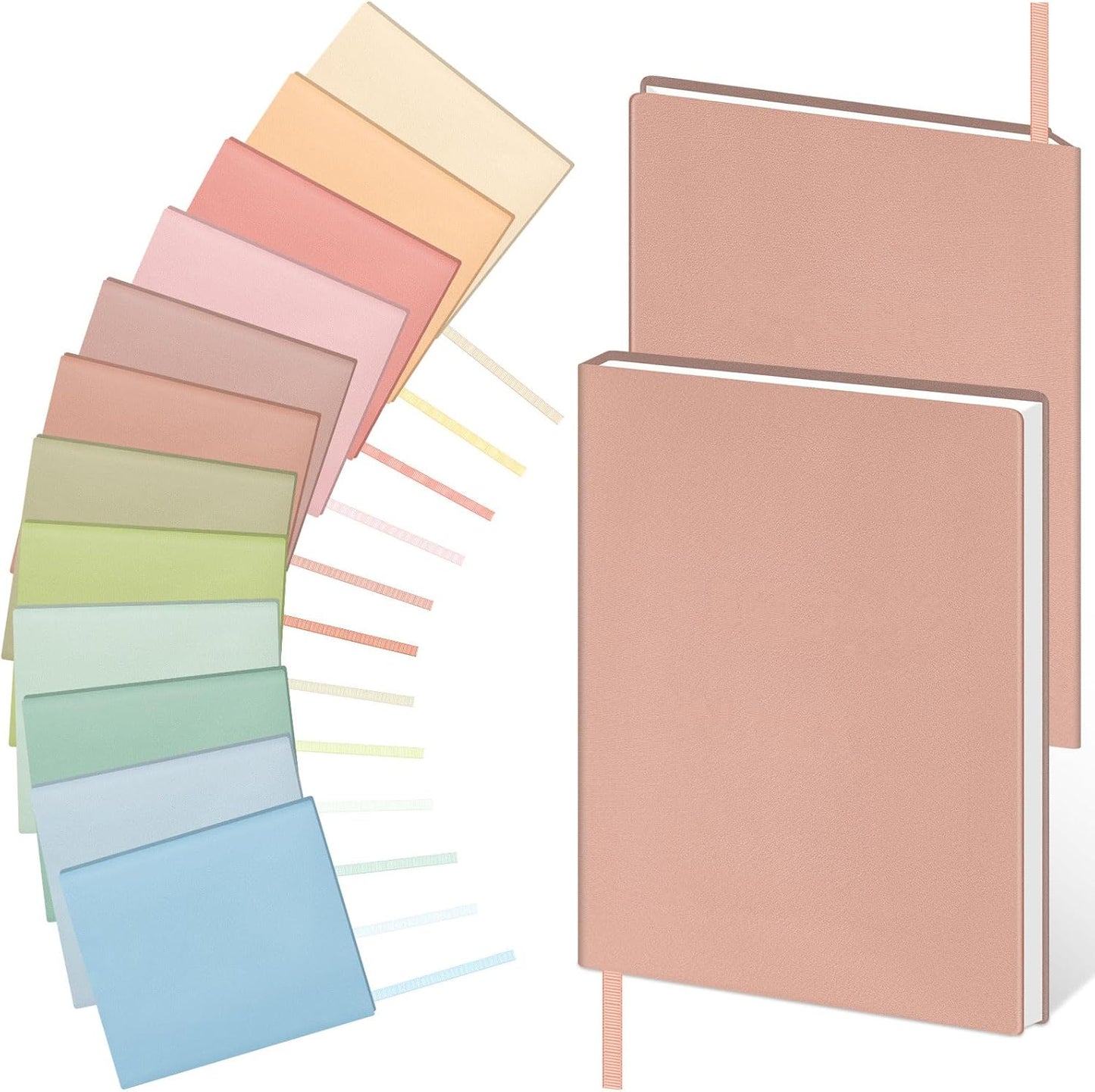 PerKoop 12 Pcs Jumbo Book Covers Stretchable Fabric School Book Protector Reusable Washable Cover Protector for Most Hardcover Textbooks(Stylish Colors,6 x 9 Inch)