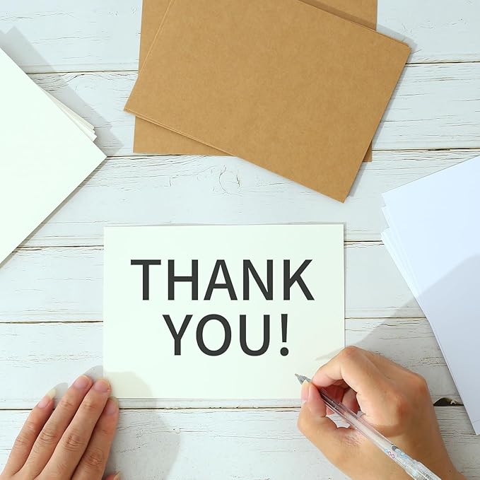 50 Pack 4x6 White Cardstock Paper, Thick Index Card for Printer, 92lb/250GSM Heavyweight Blank Card, Postcards, Wedding Invitation, DIY Crafting, Greeting Card Making