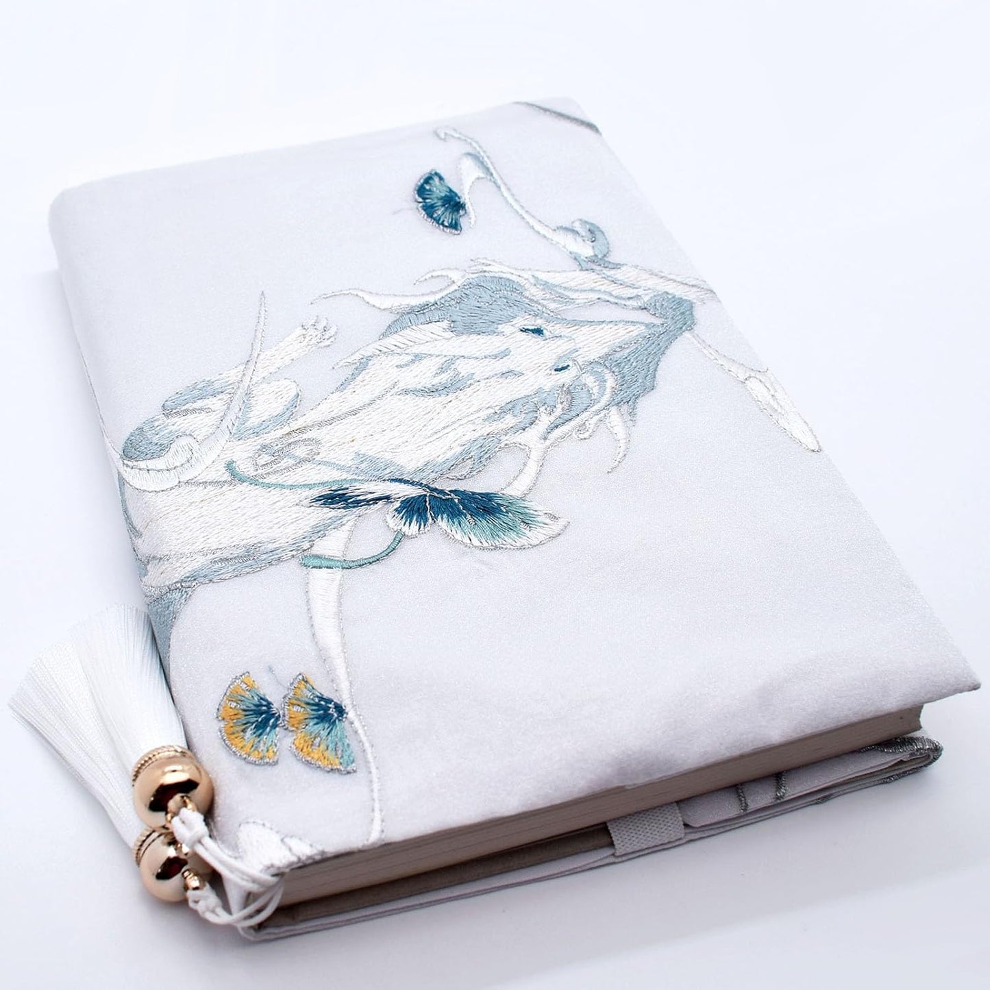 BLBMH Book Covers for Paperbacks Book Cover for Privacy Fit for 5.5x8.5 inch Adjustable Book Sleeve Cover for Diary Books Fabric Softcover Protector for Notebook - Kitsune 8.5in