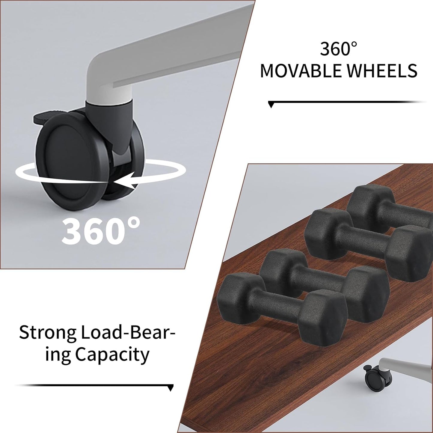 Conference Room Table with Flip-Top Design for Dynamic Meetings, Business Table Computer Desk with Heavy-Duty Frame,Foldable Seminar Meeting Tables for Home Office (2, A, 55.1IN)