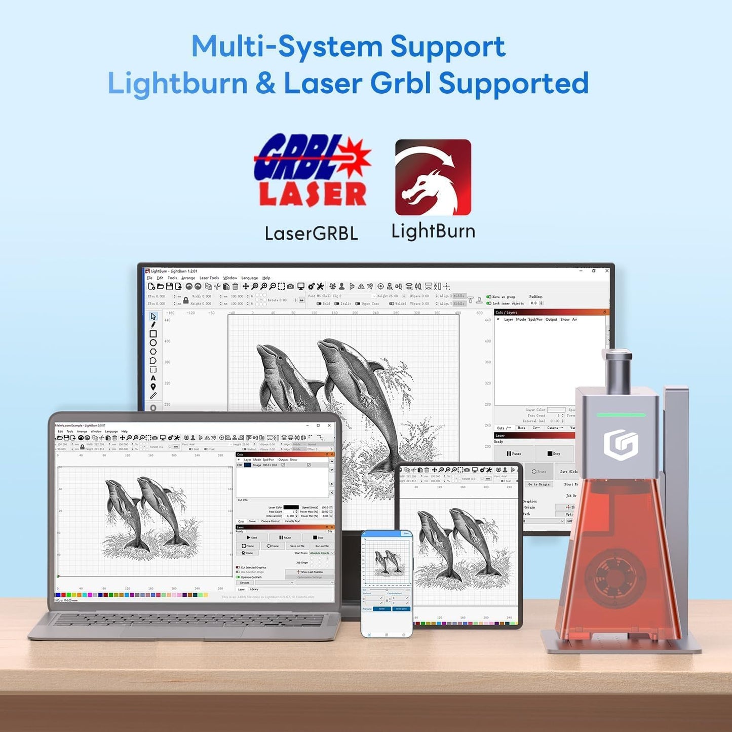 Longer Nano Pro Portable 12w Laser Engraver, 12000mW Output Laser Cutter Machine, DIY Engraver Tool for Wood, Acrylic, Leather, Cloth, Metal, Ceramics,5000mm/s High-Speed