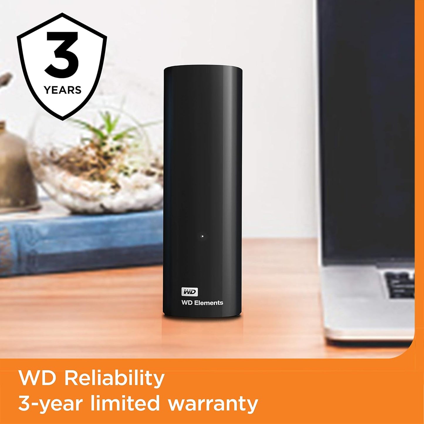 Western Digital 14TB Elements Desktop External Hard Drive, USB 3.0 external hard drive for plug-and-play storage - Western DigitalBWLG0140HBK-NESN