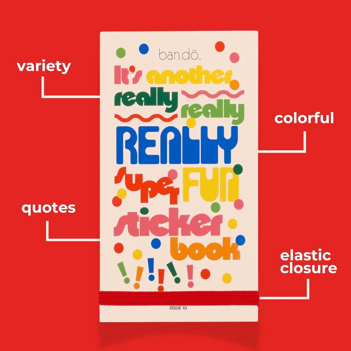 ban.do Sticker Book with Over 700 Assorted Stickers and 35 Sheets, Fun/Colorful/Aesthetic Pack with for Scrapbooking Planners or Journals (Issue 10)