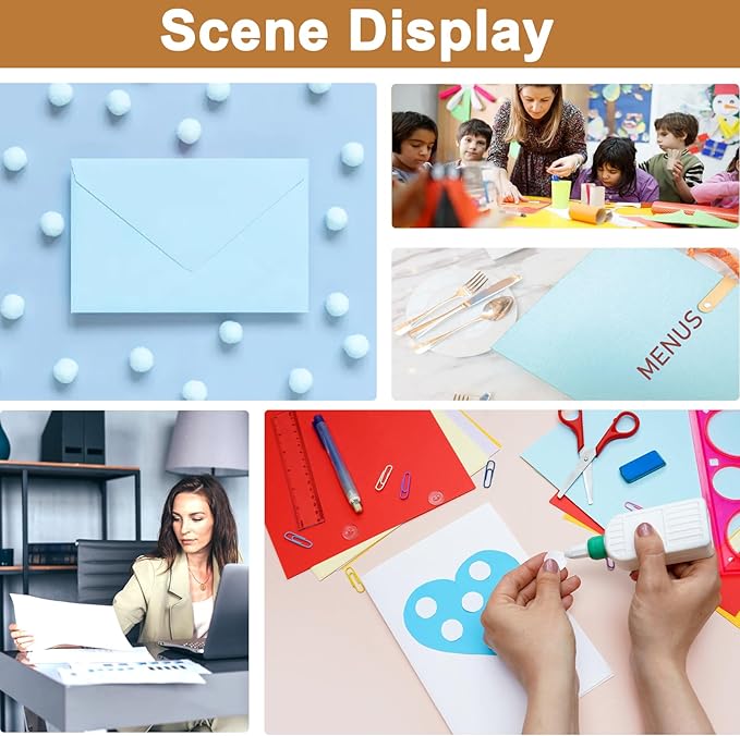 120 Sheets Blue Cardstock 8.5 x 11 Craft Paper, 250gsm/92lb Heavyweight Card stock Printer Paper for DIY Cards Making, Wedding Invitations, Birthday Decorations, School Crafting