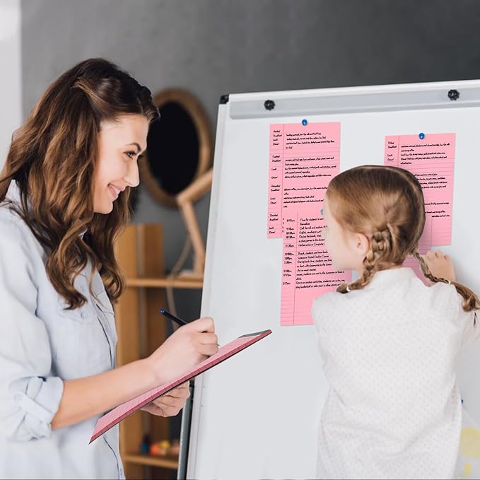 Utron 6 PCS Small Legal Pads 5x8 Pink, Narrow Ruled Small Note Pads 5x8, Micro Perforated Writing Pad, College Ruled Legal Notepads 5x8 for Study, Office, To-Do Lists(30 Sheets/Small Notepad)