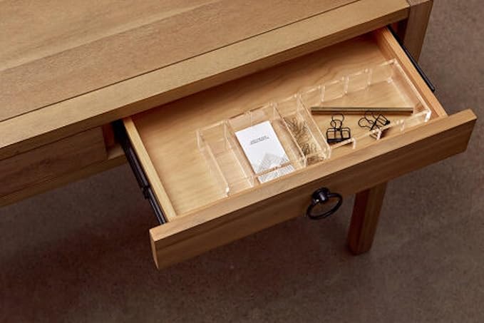 russell+hazel Acrylic Compartment Bloc, 12” x 4”, 3 Moveable Dividers, 1 Count, 98141