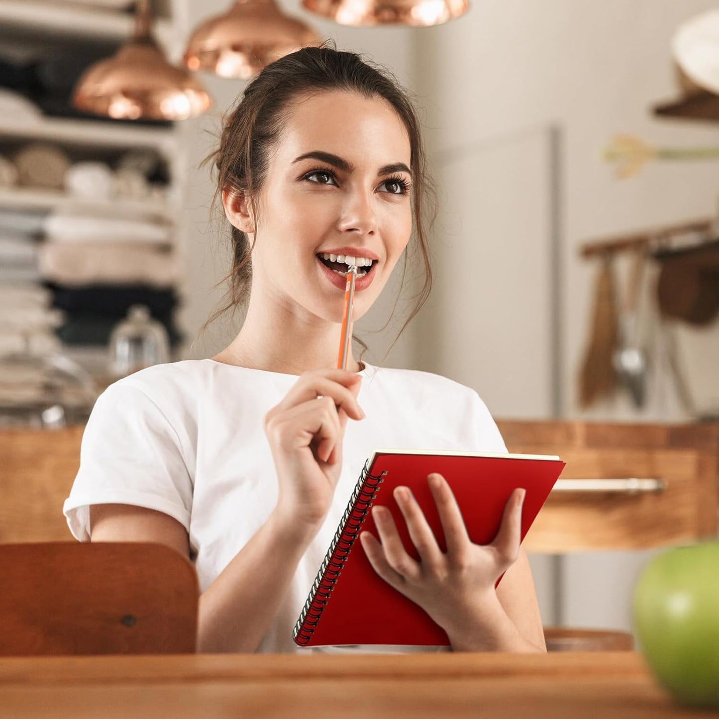 Yahenda Spiral Notebook Bulk A5 Journal Lined 8.3'' x 5.5'' Writing Composition Paper Small Notepad Subject Notebook for Students Office Business Back to School Supplies(Red,36 Pcs)