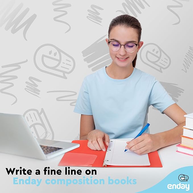 Loose Leaf Paper Bulk, 7200 Sheets, College Ruled, (48 Pack) 150 Sheets Per Pack, 8" x 10.5" White Filler Paper, 3 Hole Punched Binder Paper for 3 Ring Binders, Notebook Paper - By Enday