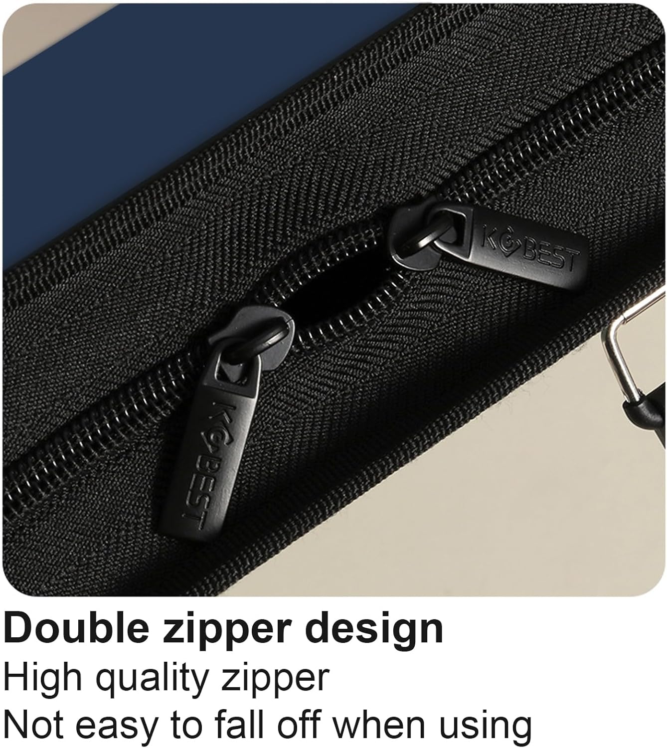 Acocony 11x17 Portfolio with Zipper Closure PP Material Oxford Cloth Edge Waterproof Blue 1 Pack