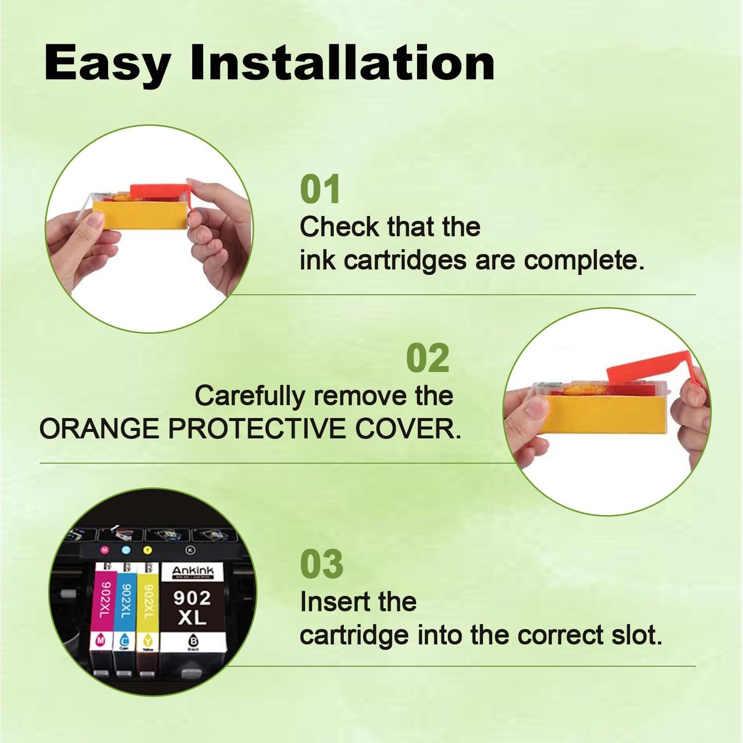 902XL 5 Combo Pack Ink Cartridge Compatible for HP 902 HP902 XL (2 Black CMY) Work with OfficeJet Pro 6978 6968 6970 6975 6960 6979 OfficeJet 6958 6962 6950 6954 6951 6956 6961 6963 6964 Printers