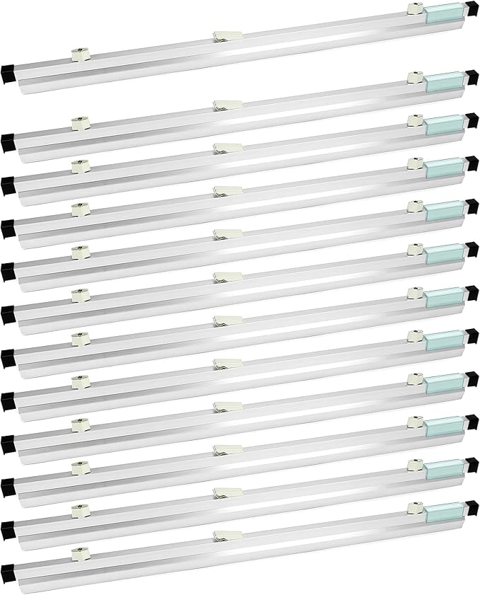 QWORK Blueprint File Hanging Clamps, 12 Pack 30" Blueprint Binding Strips, Large Document Storage and Organization, Architectural Drawing Storage Tool for Poster, Plans & Drawings
