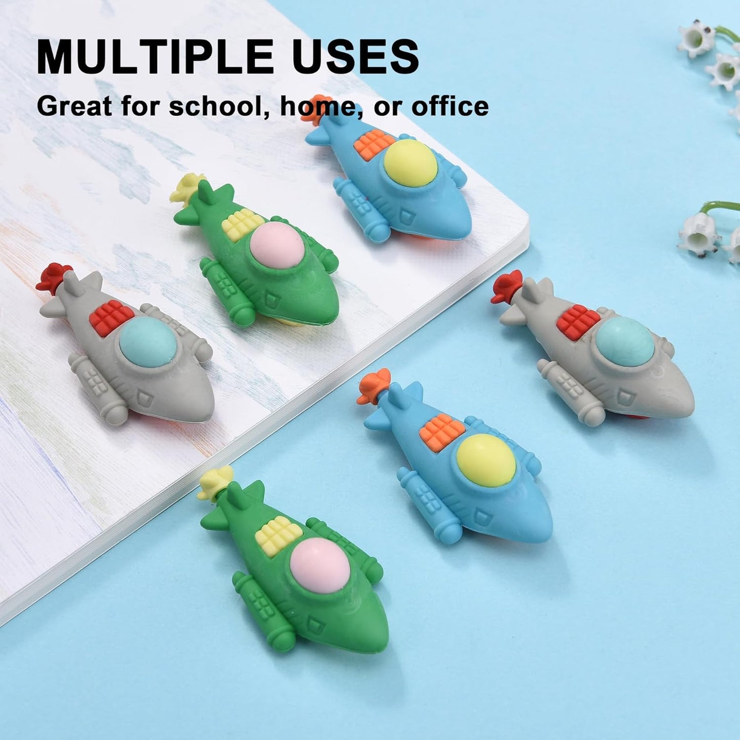 24Pcs Submarine Shape Erasers for Kids Bulk, Cute Puzzle Erasers Fun Take Apart Erasers for School Classroom Supplies Party Favors Military Enthusiasts