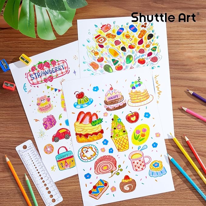 Shuttle Art Colored Pencils Bulk, 408 Pack Coloring Pencil Set Plus 20 Sharpeners, 12 Assorted Colors, Classroom Pack School Supplies