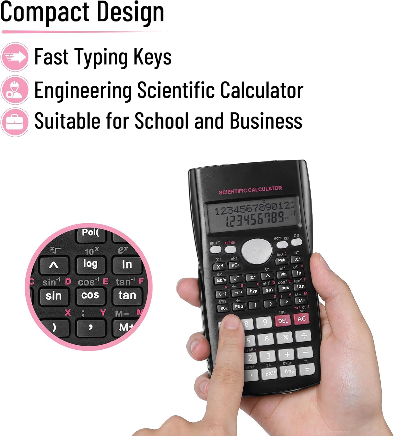 Mr. Pen- Scientific Calculators, 24 Pack, 2 Line, 240 Functions, 12 Digit Math Calculator Scientific with Protective Hardcover Bulk