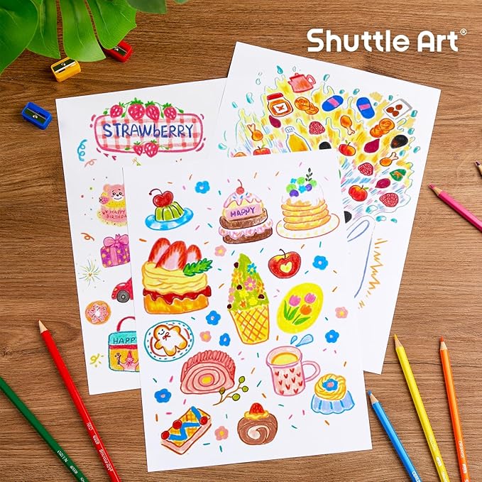 Shuttle Art 720 Colored Pencils Bulk, 12 Vibrant Colors, Pack of 60, Pre-sharpened Coloring Pencils, Wood Colored Pencil for Kids Teachers, Classroom Essentials, Back to School Supplies