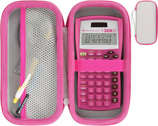 Hard Case Replacement for Texas Instruments TI-30XIIS TI-30XS TI-30Xa TI-36X Pro Scientific Calculator Case Only (Pink + Off White Case)