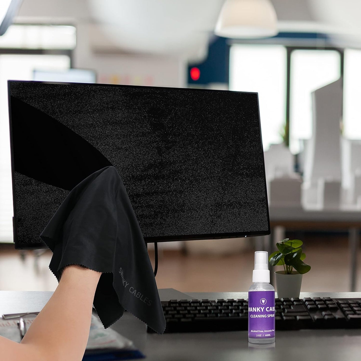 Swanky Computer Screen Cleaner Kit: Set of Electronic Cleaner Spray Microfiber Cleaning Cloth for Tv Cleaner - Ipad Screen Cleaner - iPhone Cleaner - Monitor Cleaner - Laptop Cleaner (2 Oz, 6-Pack)