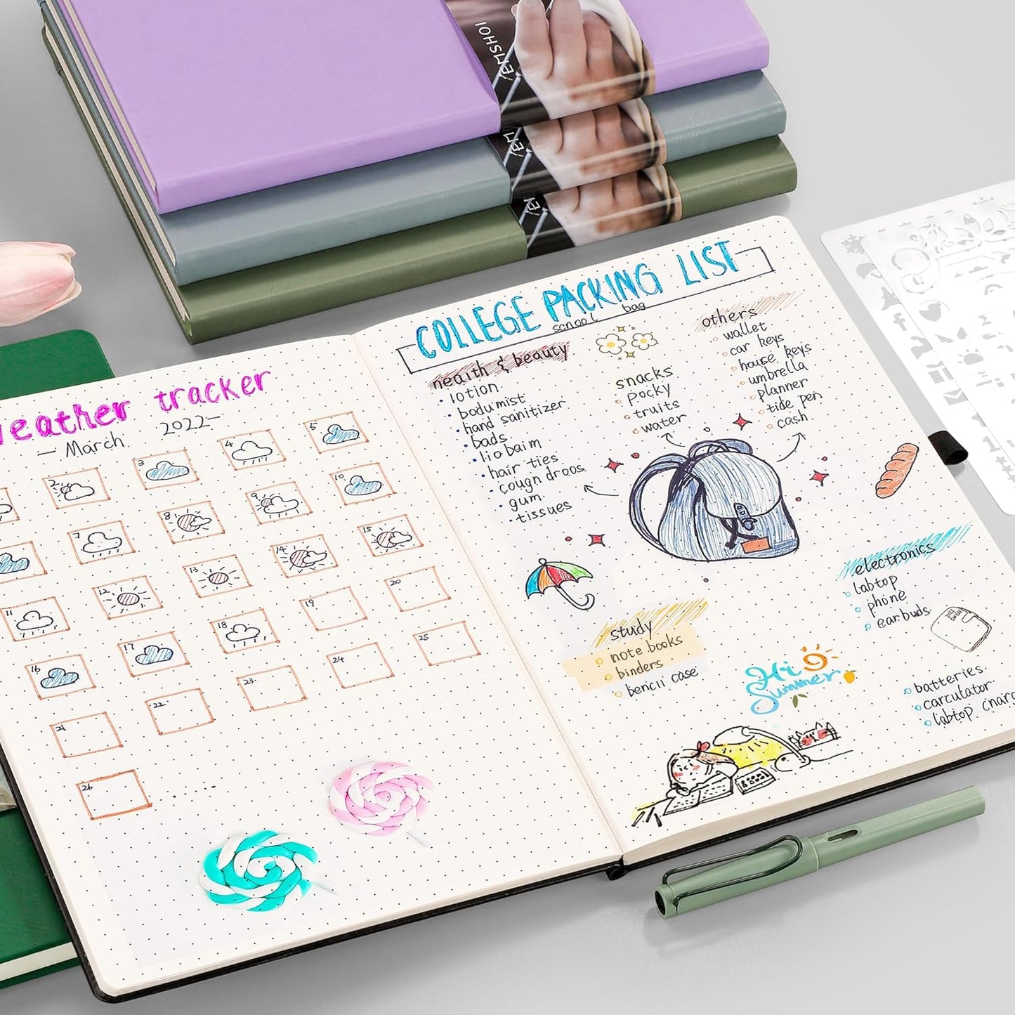 EMSHOI Dotted Journal - A4 Large (8.5”x11”) PU Leather Hardcover Dotted Notebook for Women & Men, 192 Pages, 100 GSM Thick Paper - Bullet Journaling, Work, Notes, Sketching, Purple