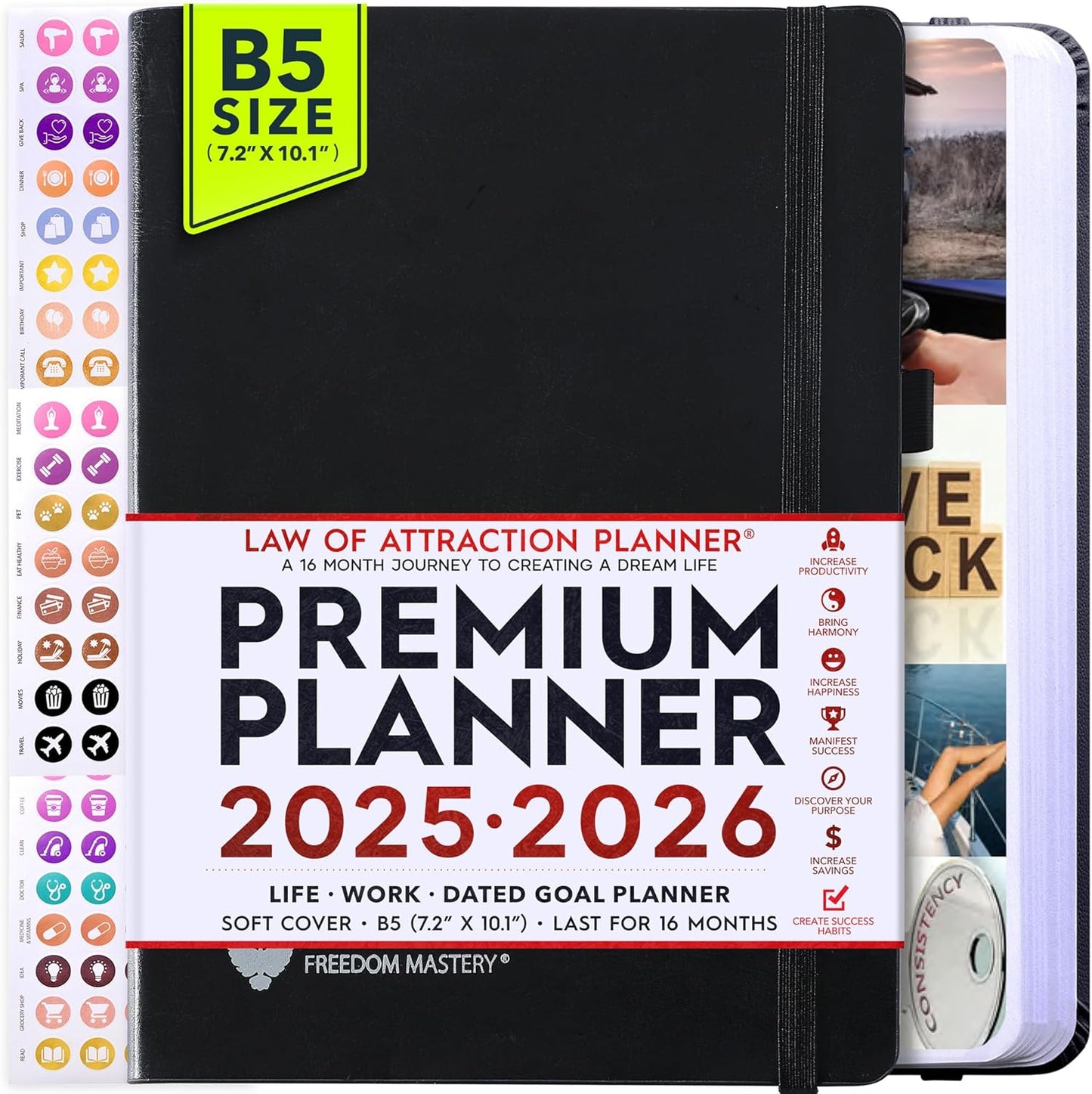 2025-2026 Planner Weekly and Monthly | 16-Month Life Planner to Increase Focus & Productivity | Reduce Overwhelm & Achieve Your Biggest Goals | Include Gift Box & Stickers | Sep 2025-Dec 2026
