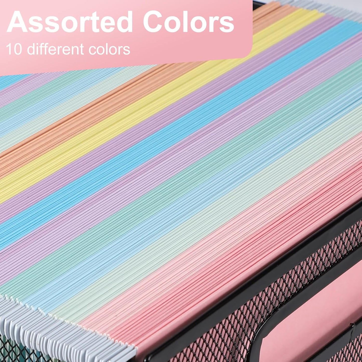 Hanging File Folders, 70 Pack Letter Size Hanging File folders with 1/5-cut Tabs, Stay Organized for Your Home and Office Bulk File, Documents and Paper, Macaron 10 Colors