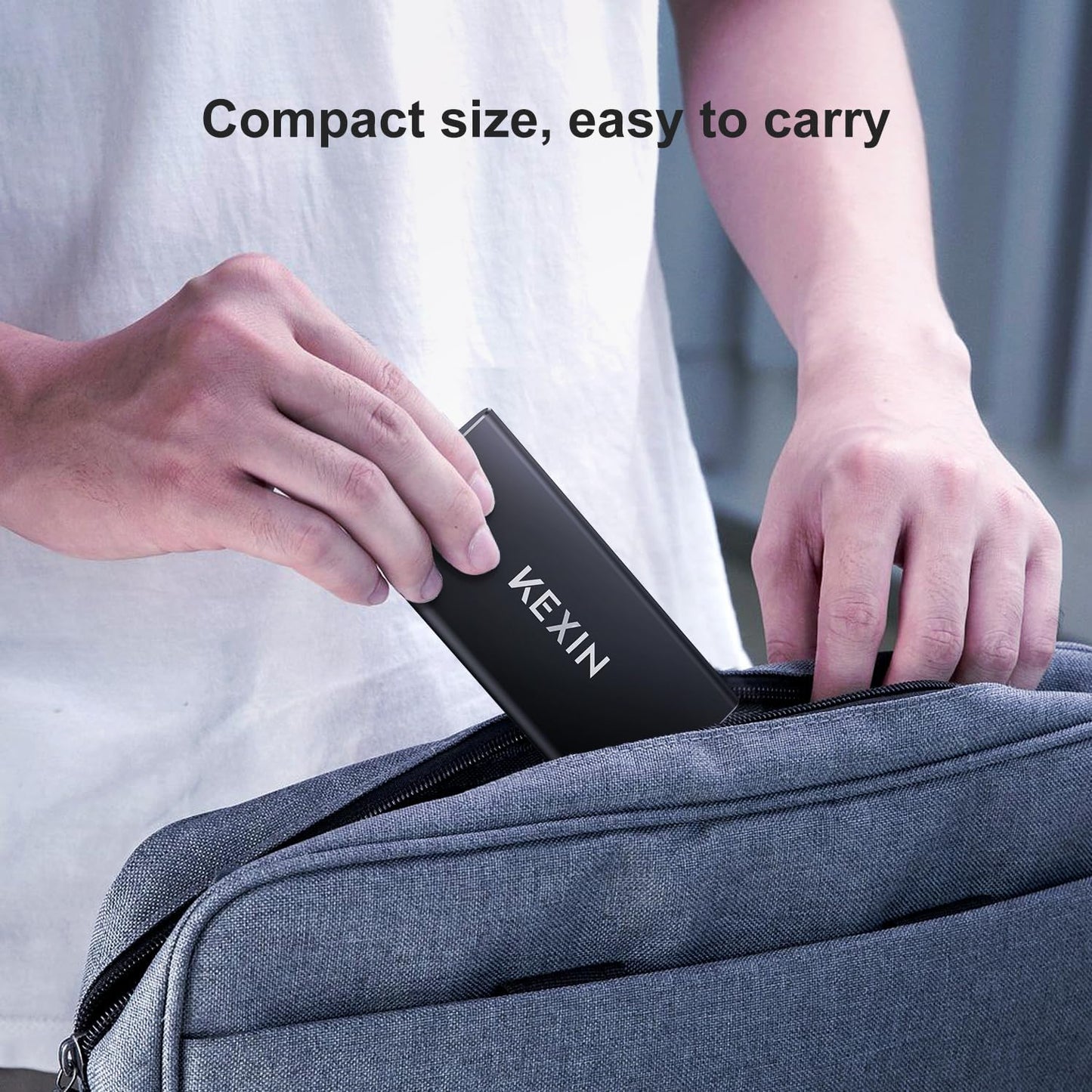 KEXIN External SSD 1TB External Hard Drive USB C Portable SSD, Up to 500MB/s, USB 3.1 External Solid State Drive 1T for PC Mac Android Game Console, Laptop, Xbox, PS4 and More