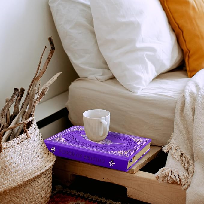 CAGIE 320 Pages Thick Hardcover Journaling Notebooks Vintage Leather Journal for Women Men A5 College Ruled Journals for Writing with Gift Box, 5.7 x 8.3 in, Purple