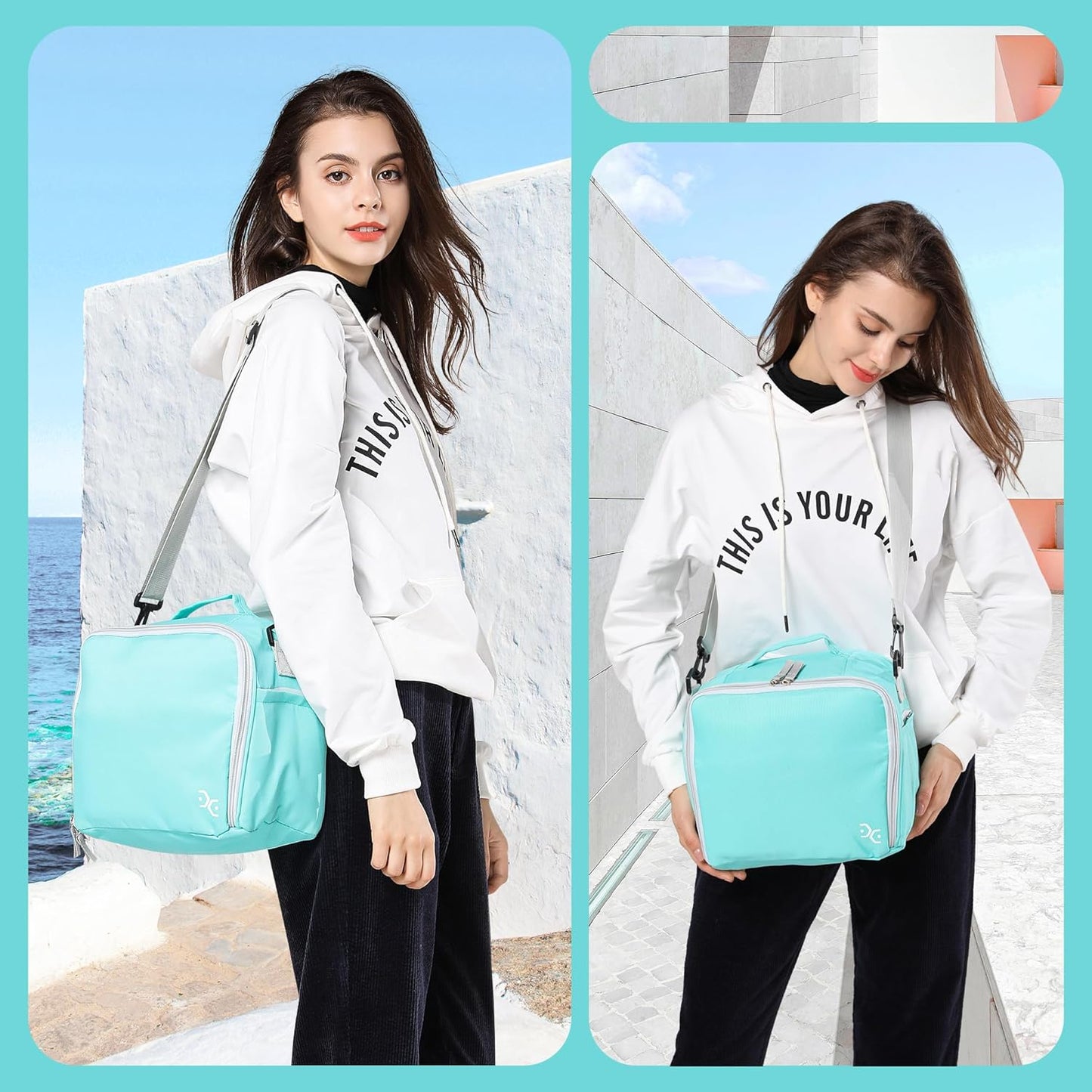 Togood Storage Tote Bag for Marker Pens Brush Pen Coloring Pencils Books Art and Crafts Supplies Tools Cosmetics, Up to 130 Pens,light green