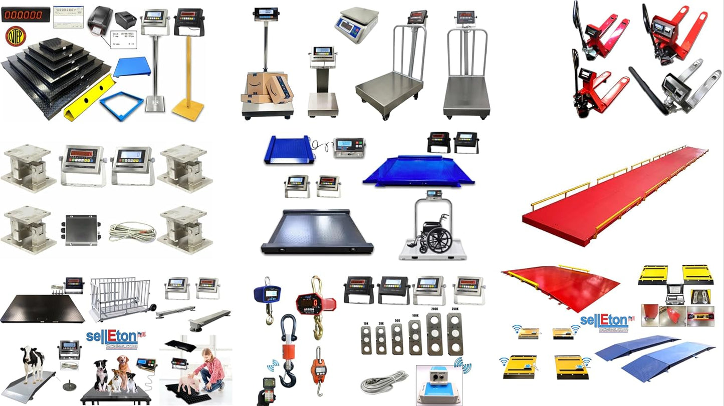SellEton (4' x 6') Non-NTEP Floor Scales, Accurate Pallet Scales with Digital Indicator for Warehouse Shipping and Heavy Duty Industrial Weighing (48"x72", 10.000 lb x 1 lb)