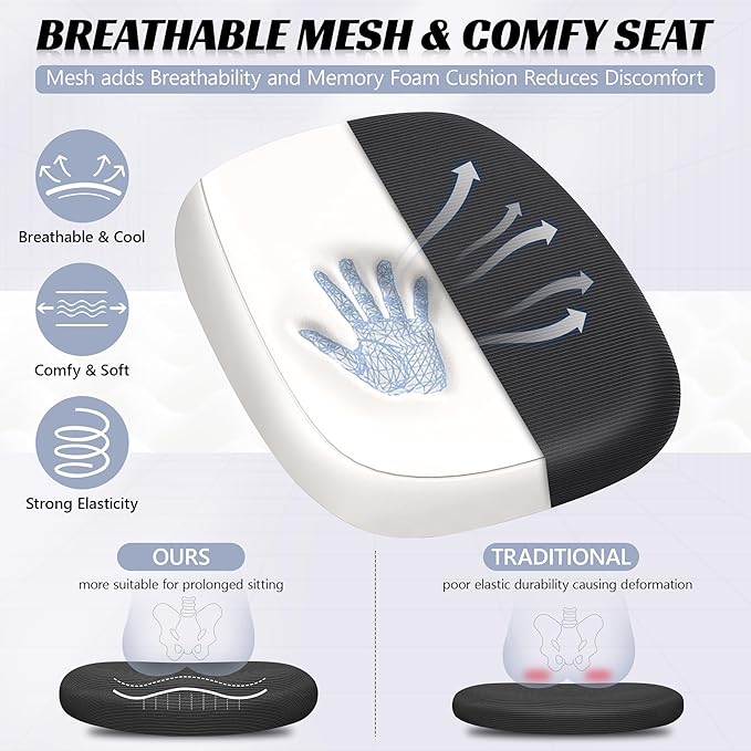 Drafting Chair, Tall Office Chair Ergonomic Standing Desk Chair,with Adjustable Footrest Ring, 3D Lumbar Support, Flip-up Armrests, Swivel Desk Stool for Drawing Working (Black)