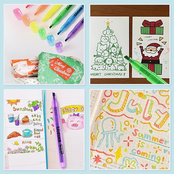 SMELHA Highlighters - 100 Pack Assorted Colors, 6 Colors Bulk, Chisel Tip, Quick Dry, Suitable for Offices, Schools, Home