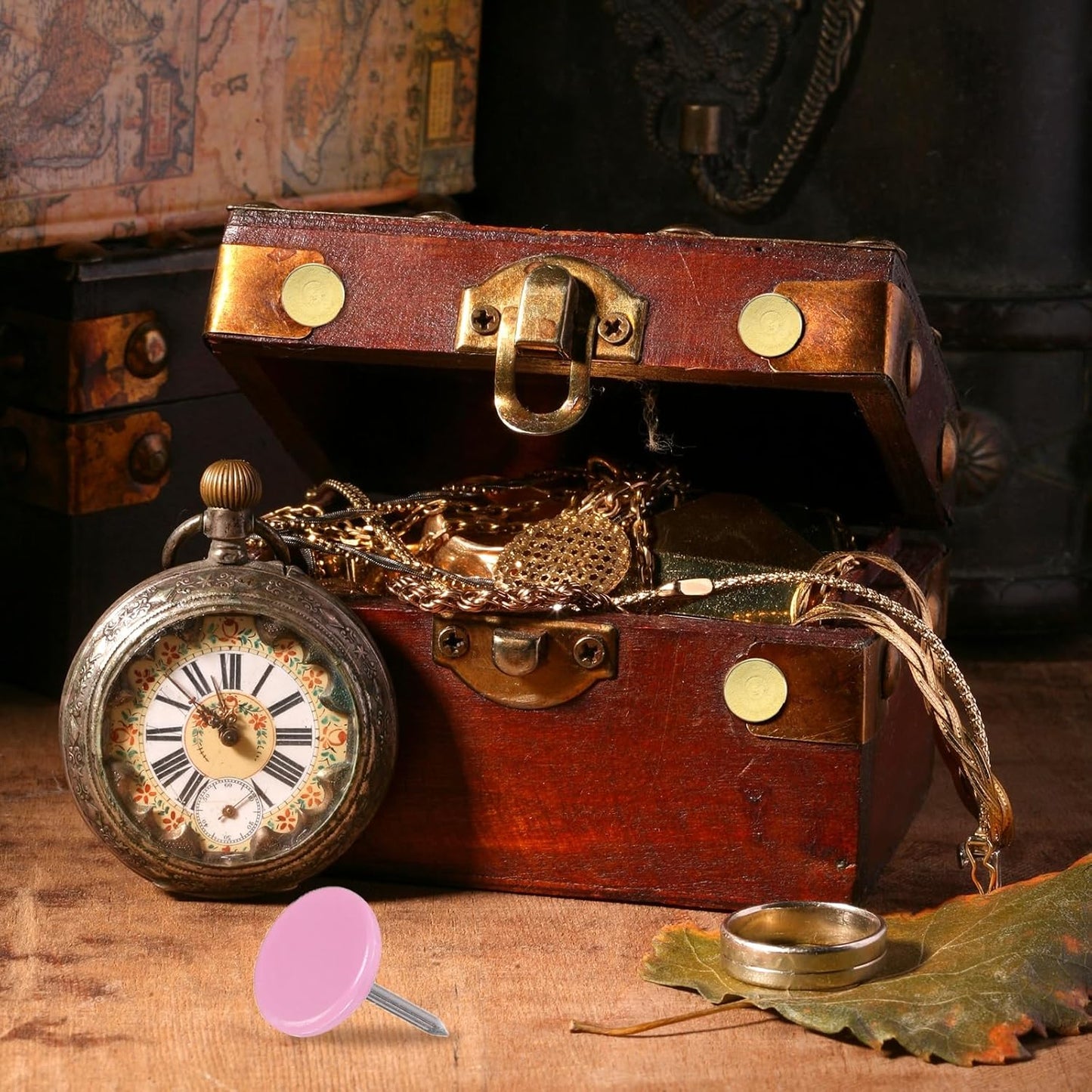 uxcell 100Pcs Upholstery Tacks, 11mmx15mm Flat Head Thumb Tack Decorative Furniture Nails Push Pins for Furniture Sofa Headboards, Pink