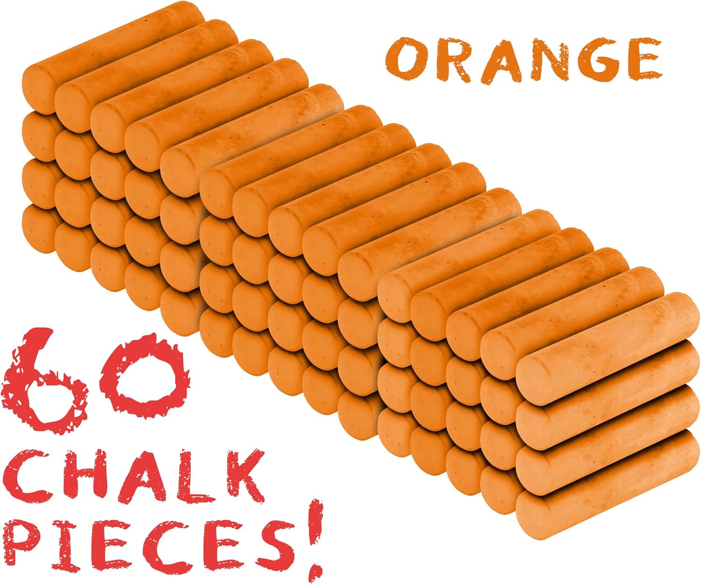 Kid Made Modern 60 Count Pack of Sidewalk Chalk – Orange