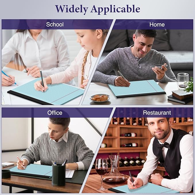 2 Pack Note Pads 11" x 9.5" Legal Pads College Ruled Notepad Micro Perforated Writing Pads Blue Lined Paper 80GSM College Ruled Paper Pad of Paper 30 Sheets Notebook for School, To-Do Lists, Office