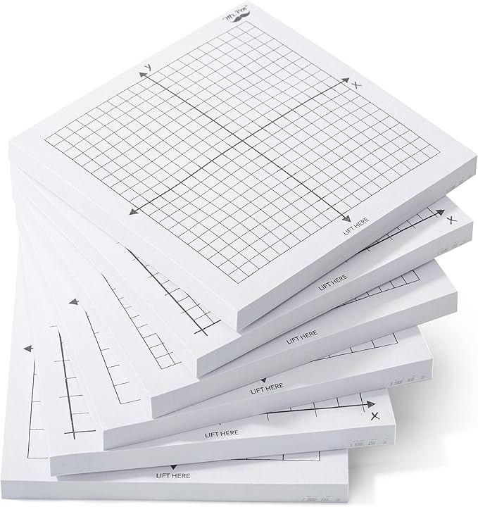 Mr. Pen- Graph Paper Sticky Notes, 6 Pads, 3x3 Inch, Graph Sticky Notes, Math Graph Paper, Graphing Sticky Notes, Grid Sticky Notes, Grid Notepad, Mini Graph Paper