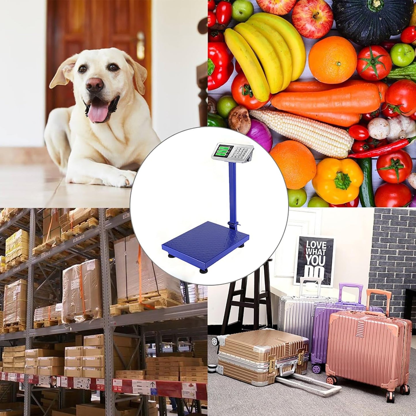 TUFFIOM 661lbs Weight Electronic Platform Scale,Digital Floor Heavy Duty Folding Scales,Stainless Steel High-Definition LCD Display,Perfect for Luggage Shipping Mailing Package Price