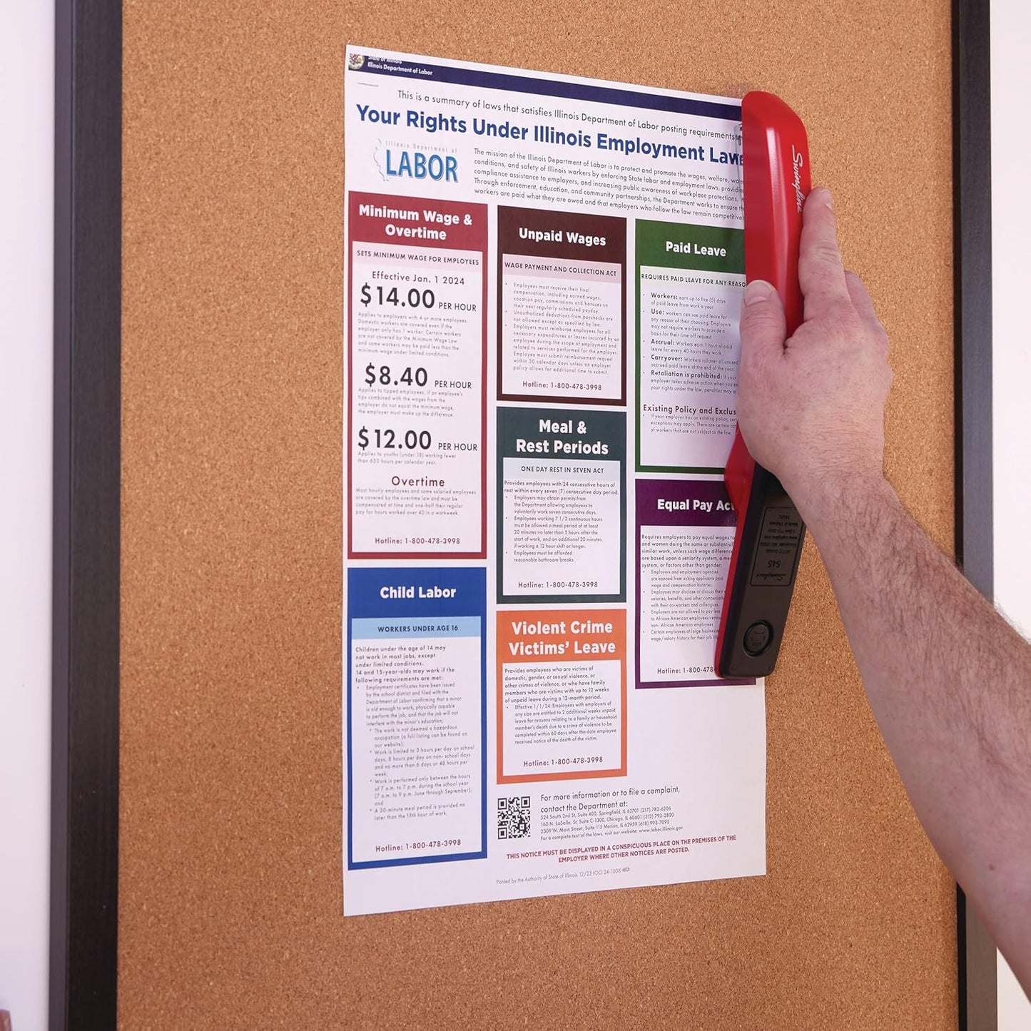 Swingline Stapler, 20 Sheet Capacity, 545 Desktop Stapler, Rio Red (S7054510)