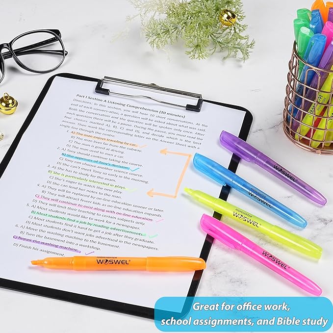 Highlighters Bulk, 120 Pack 6 Assorted Colors No Bleed Chisel Tip Highlighter Markers for Teacher Students, Classroom Must Have, School Office Supplies for Adult Kids