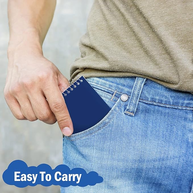 100 Pieces Spiral Memo Pads Bulk 3 x 5 Inch Small Note Pads Top Bound Lined College Ruled Paper Mini Notepad Pocket Spiral Notebooks for School Office Home Supplies, 75 Sheets (Bright Colors)