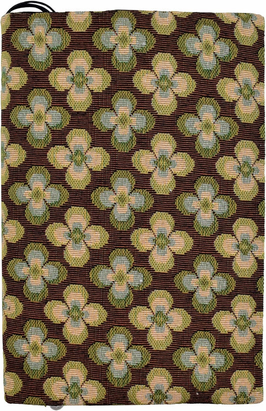 BLBMH Book Covers for Paperbacks Fit for 5.5x8.5 inch Adjustable Book Sleeve Cover for Women Over 15 Soft Cloth Protector for Bible Novels Notebook Journal - Vintage Flowers