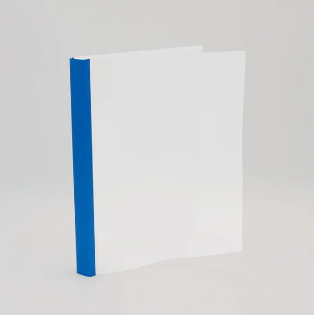 Thermal Binding Clear Covers with Steel Spine –for Thermal Binding Machines – Formerly Unibind – Used in Real Estate, Education and Various Businesses (Azur, 120 Sheets Max - 60/Box)