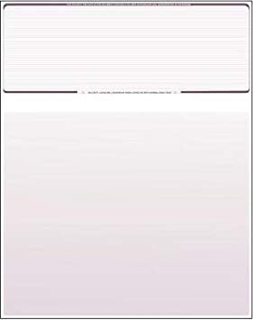 Compuchecks Top Blank Check Paper - 500 Pack, Quick-Books & Laser Printer Compatible - Security Business Checks with Voucher - 8.5" x 11" Burgundy Pinstripe