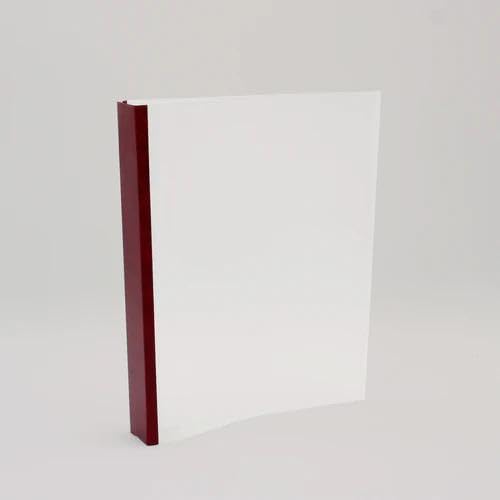 Thermal Binding Clear Covers with Steel Spine –for Thermal Binding Machines – Formerly Unibind – Used in Real Estate, Education and Various Businesses (Bordo, 20 Sheets Max - 110/boxes)