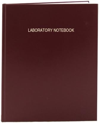 BookFactory Extra Large Lab Notebook - 312 Pages (.25" Grid) 8 7/8" x 13 1/2" (Oversized) Burgundy Imitation Leather Cover Section Sewn Hardbound Laboratory Notebook (LIRPE-312-OGR-A-LMT1)