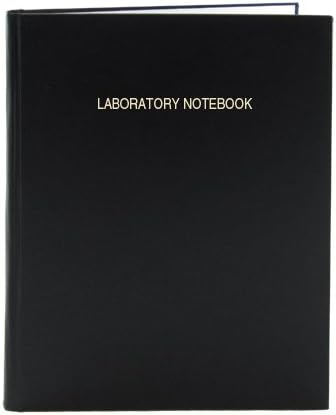BookFactory Extra Large Lab Notebook - 168 Pages (.25" Grid Format), 8 7/8" x 13 1/2", Black Imitation Leather Cover, Section Sewn Hardbound Laboratory Notebook (LIRPE-168-OGR-A-LKT1)