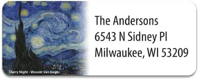 Customized Personalized Address Labels - Made in The USA by Kenco (Famous Art, 250 Labels)